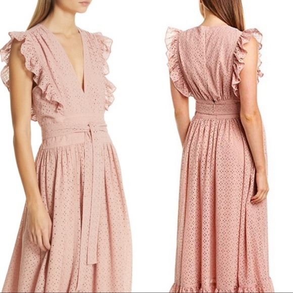 Robert Rodriguez 4 Prairie Lace Eyelet Maxi Dress Valentine’s Day - Picture 2 of 9